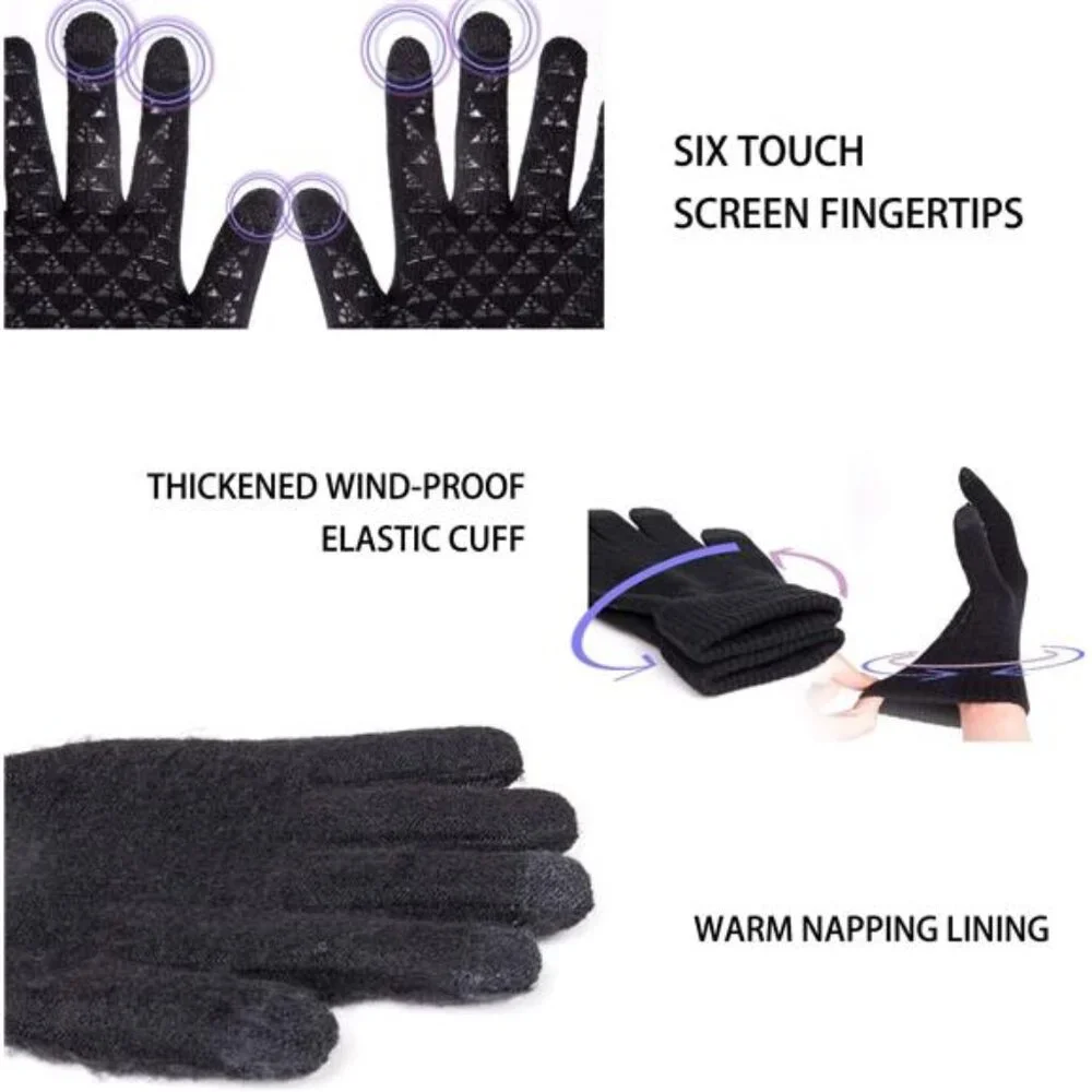 Winter Gloves for Men Women - Upgraded Touch Screen Cold Weather